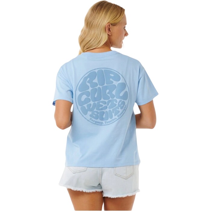 2024 Rip Curl Womens Icons Of Surf Relaxed Tee 0EGWTE - Mid Blue